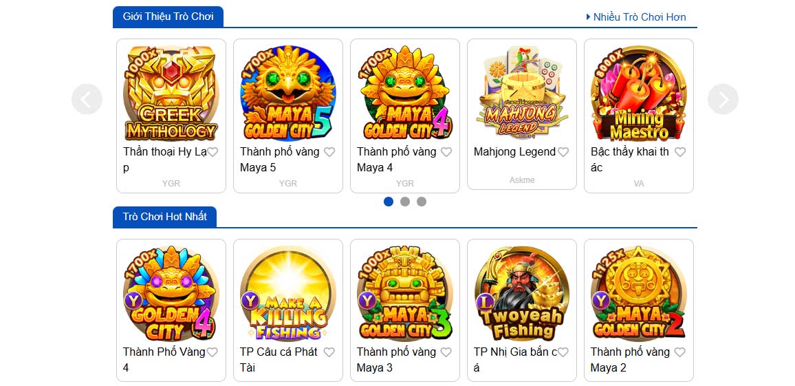 Danh sách game hấp dẫn có tại chuyên mục nổ hũ